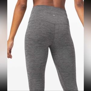 Lululemon Align High Rise Crop 17" Heathered Black 6